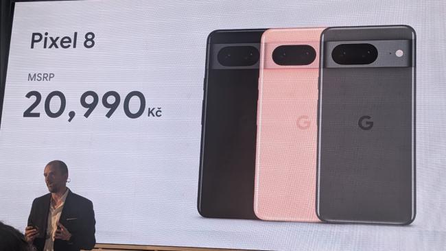 Google Pixel 8, nová řada telefonů v Česku
