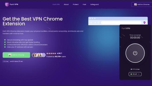 Falešný plugin pro Chrome, FortiVPN