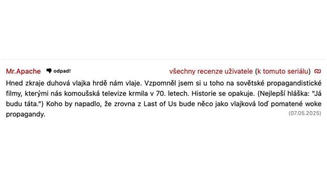 The Last of Us 2 kritika na ČSFD