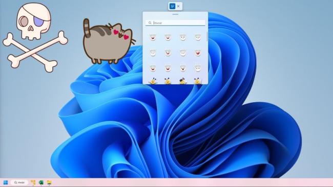 Samolepky na ploše Windows 11