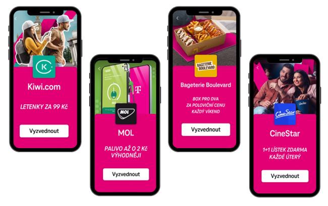 Ukázka výhod v aplikaci Můj T-Mobile