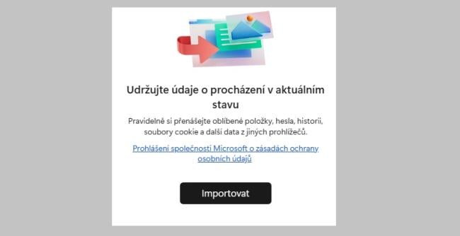 Microsoft Edge nastavení prohlížeče