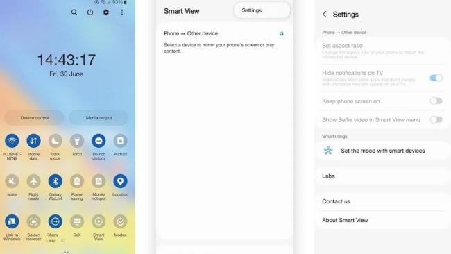 Nastavení skrytého menu na smartphonu Galaxy