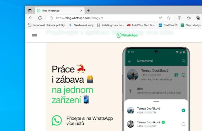 Ilustrační foto k více účtům WhatsApp na jednom zařízení
