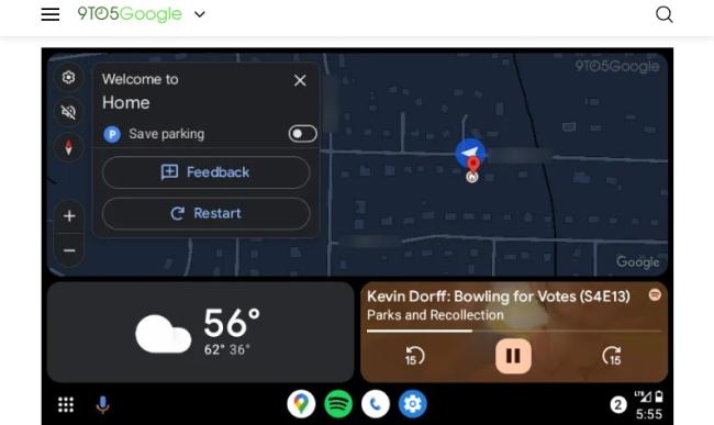 Nová funkce uložení polohy parkovací místa v Android Auto 