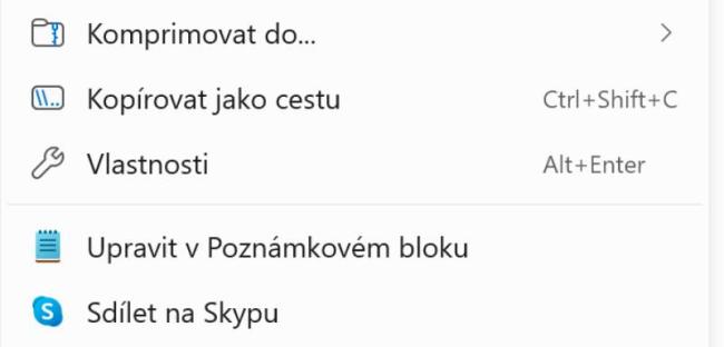 Upravit v Poznamkovem bloku