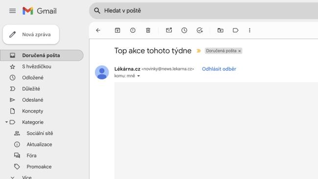 Návod pro Gmail