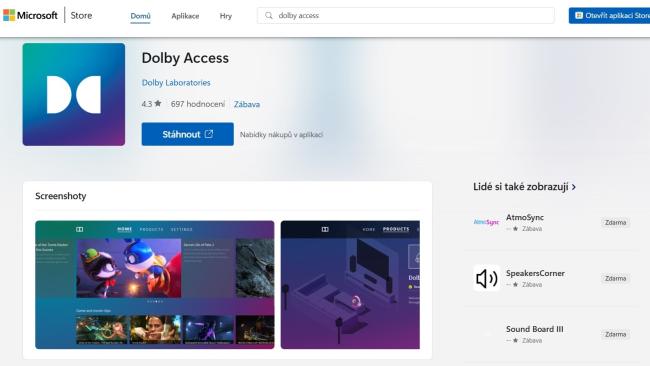 Prostředí instalační platformy Microsoft Store ve webovém prohlížeči