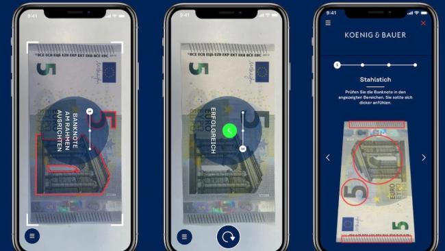 Aplikace Vali Cash pro kontrolu euro bankovek