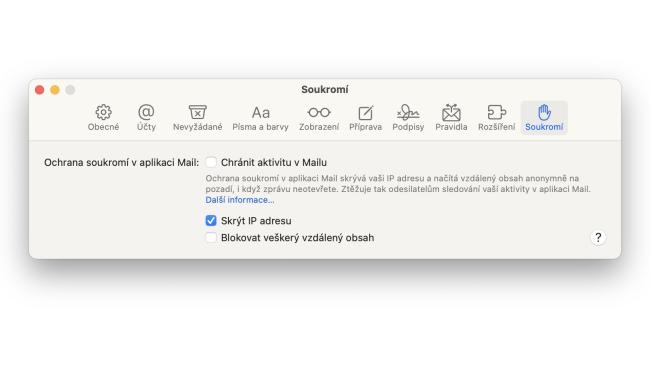 Aplikace Mail v macOS