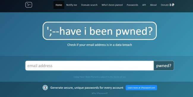 Služba HaveIBeenPwned