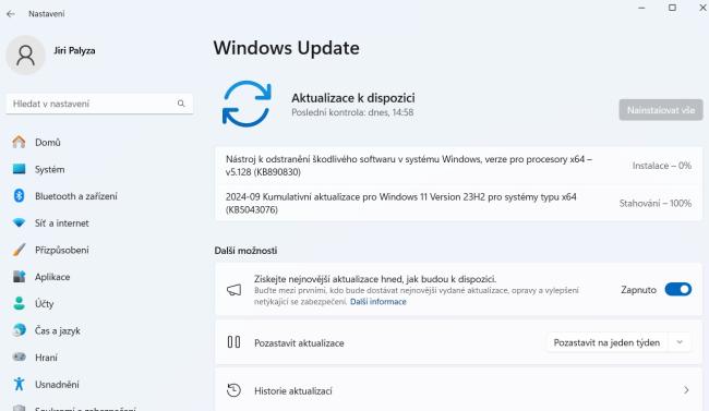 Služba Windows Update ve Windows 11