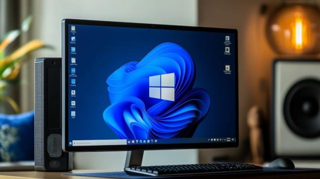 PC s Windows na monitoru