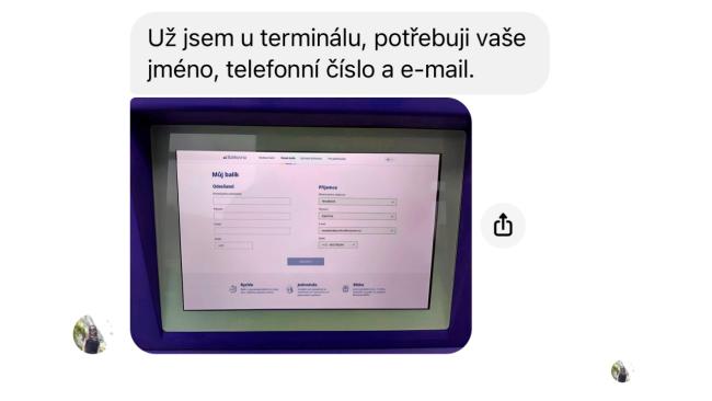 Podvod přes falešný terminál Balíkovny