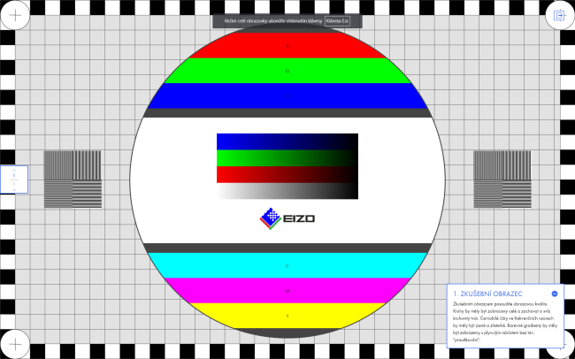 Testovací obrazec pro monitor