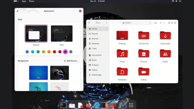Prostředí Gnome pro Kali Linux