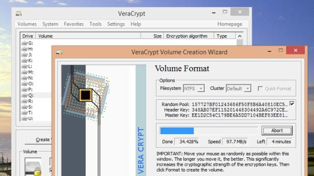 Prostředí programu VeraCrypt