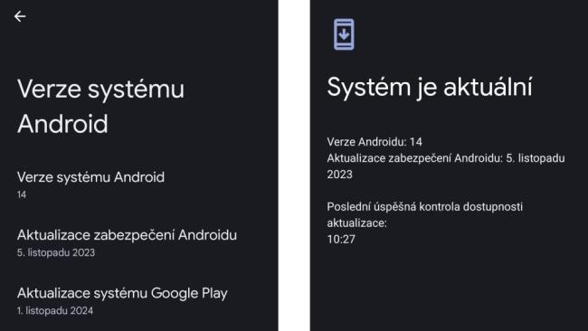 Aktualizace Android