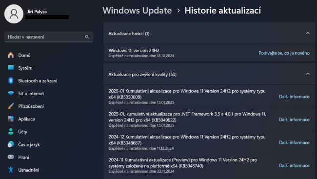 Služba Windows Update ve Windows 11