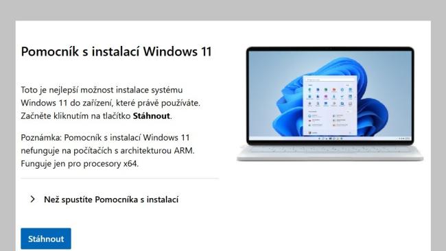 Windows 11 Asistent instalace