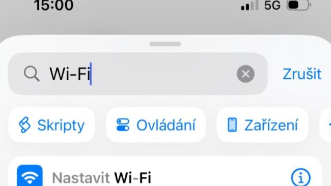 Automatizace nastavení Wi-Fi na iPhonu