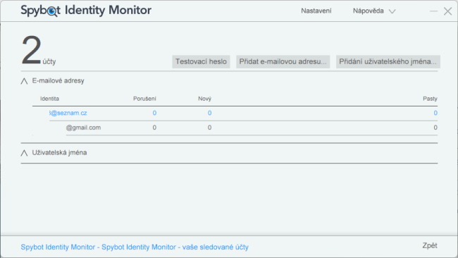 Spybot Identity Monitor