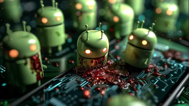 Android telefon s malwarem