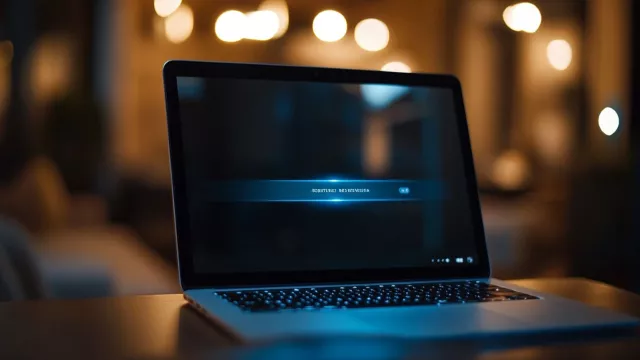 Instalační proces na displeji laptopu