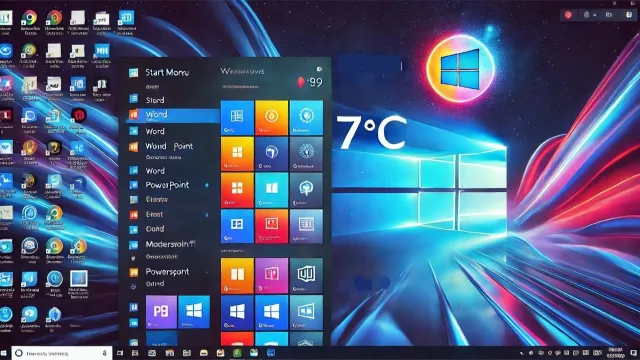 Koláž s tématikou Windows 10